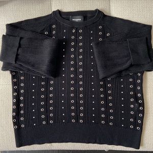 The Kooples Sweater, Size 1 (S), Black, 100% cotton